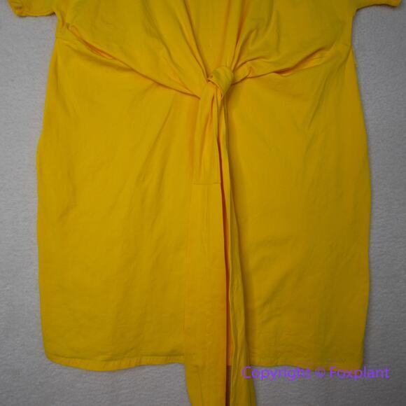 NEW Eloquii yellow Cross Front Flutter Sleeve Dress, size 24 - Picture 6 of 16